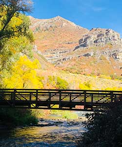 small bridge in Provo Canyon