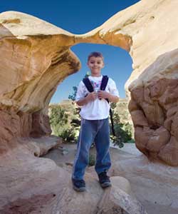 young boy in southern utah